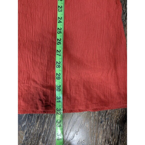 Abercrombie & Fitch Rust Orange-Red Embroidered Cutout Shift Dress Sz S Boho 141 - Picture 10 of 10